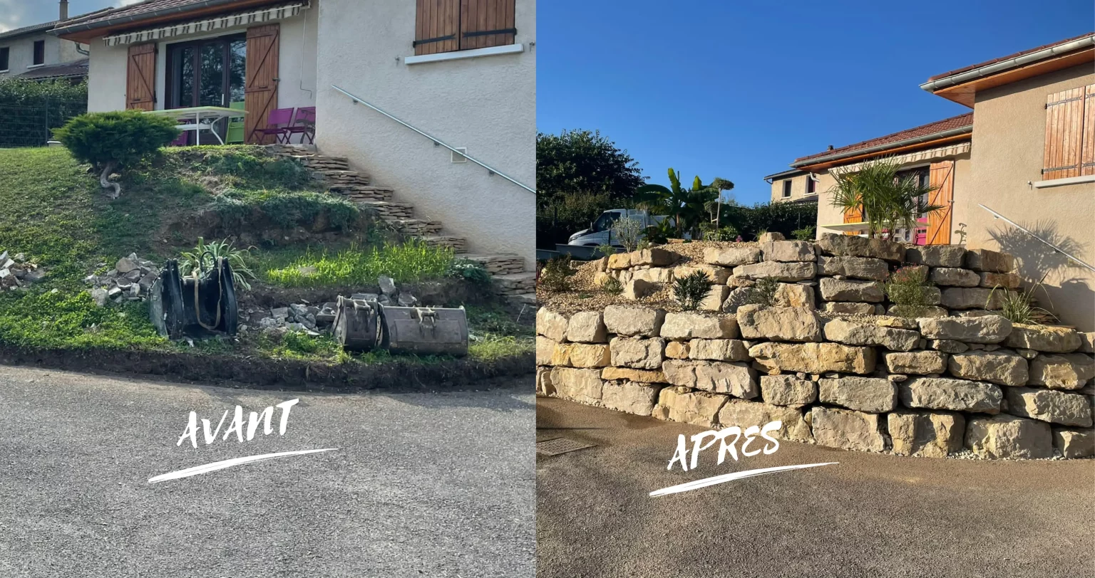 Enrochement avant après