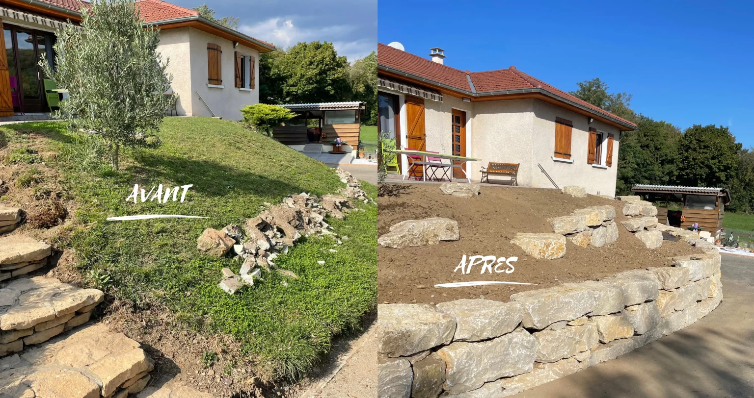 Massif avant après